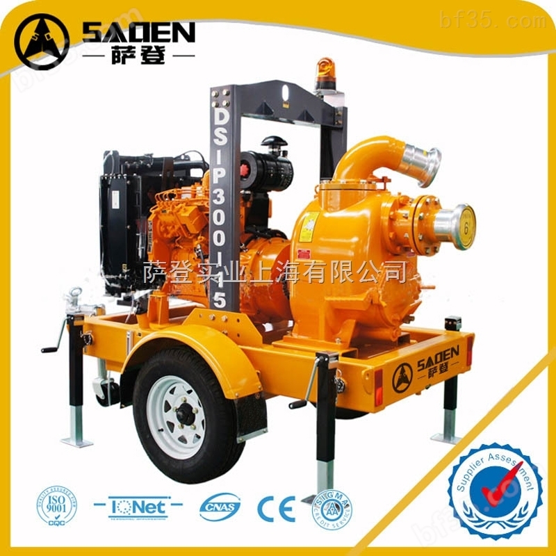 萨登8寸大型柴油防汛泵车移动柴油水泵车